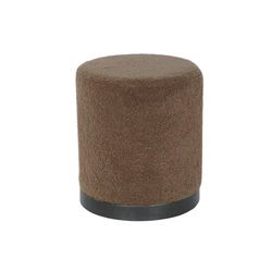 DKD Home Decor Repose-Pieds Marron Noir Polyester Bois MDF 41 x 41 x 46 cm