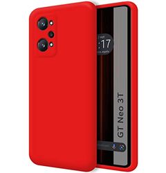 Tumundosmartphone Funda Silicona Líquida Ultra Suave para Realme GT Neo 3T 5G Color Roja