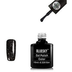 Bluesky Smalto Per Unghie Gel, Starry Saphire, 80636, Viola, Luccichio (Per Lampade Uv E Led) - 10 Ml