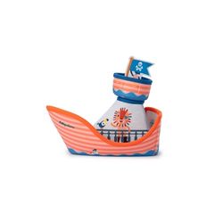 Lilliputiens - Barco Pirata para el baño - Juguete acuático de Neopreno con Personajes Desmontables - Barco Flotante, estimulación de la motricidad y la imaginación - Desde 12 Meses - 83504