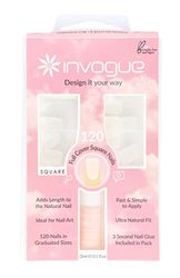 Invogue Full Cover Square Nails Faux ongles carrés 120 pieces