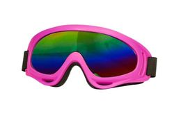 WILBERS & WILBERS 20164 - Lunettes de ski avec verre miroir, lunettes de fête pour le carnaval et les soirées à thème, Rose Fluo