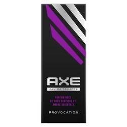 Axe Eau de Toilette Provocation, kokosnöt och orientalisk bärnstensparfym, effektivitet och friskhet 24 timmar - 100 ml flaska
