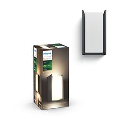 Philips Hue Turaco Muurlamp - Buitenlamp - IP44 - Duurzame LED Verlichting - Warmwit Licht - Dimbaar - Verbind met Hue Bridge - Werkt met Alexa en Google Home - Antraciet