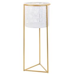 Alexandra House Living Macetero Blanco Metal Hierro 26 x 45 x 26 cm