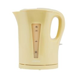 GEEPAS Electric Kettle | 1.7L Cordless Fast Boil Jug Kettle for Hot Water Tea or Coffee | Boil Dry Protection & Auto Shut Off | Illuminated Switch, Cord Storage | 1 Year Warranty, 2200W Biege
