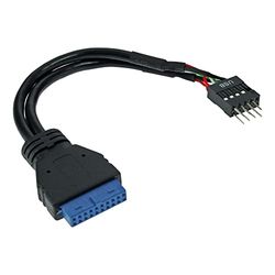 InLine 33446I Adaptador de Cable USB Negro - Adaptador para Cable (USB, USB, Male Connector/Male Connector, Negro)