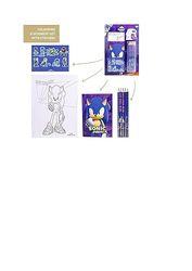 CERDÁ LIFE'S LITTLE MOMENTS Unisex Kid's Sonic Coloring Stationery Pack Etui, Veelkleurig, Standaard, Meerkleurig, Eén maat