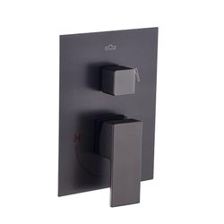 Kibath Rubinetto doccia da incasso monocomando quasi singolo rubinetto finitura nero opaco realizzato in ottone