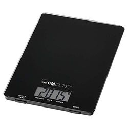CLATRONIC Bilancia da Cucina, Acciaio Inossidabile, Nero, Multicolor