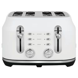 Rangemaster Classic Toaster with Extra-Wide Slots, 6 Browning Levels and 3 Auto-Settings in Matt White, RMCL4S304WH