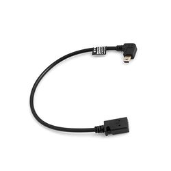 SYSTEM-S Mini USB 90 ° hacia la Izquierda, ángulo de Macho a Mini USB Hembra Cable de Datos Cable de Carga 27 cm