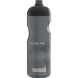 SIGG – Cykelvattenflaska – pulsar Antracite – klämbar – diskmaskinssäker – fjäderlätt – läckagesäker – BPA-fri – sport och cykeltillbehör – grå – 0,75 l