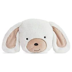 Doudou et Compagnie - Coussin Enfant Chien - 27 cm - Blanc/Beige - Coussin Aussi Doux - DC3249