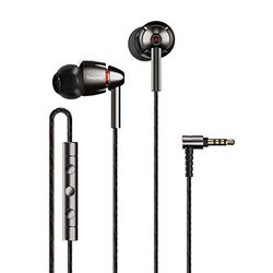 1MORE Quad Driver Écouteurs intra-auriculaires Casque haute fidélité haute résolution avec basses chaudes, haute résolution, micro et télécommande en ligne E1010 Argent