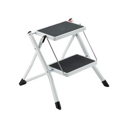 Tabouret à 2 marches | Tabouret Pliant | Tabouret pour Usage intérieur et extérieur | Tabouret Salvaspazio | Tabouret en Aluminium ‎50 x 49 x 44 cm