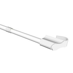 Flair Deco Barras de sujeción con Aspecto Horquillas 9 mm de diámetro, Extensible 85 – 135 cm (4 Unidades), Metal, Color Blanco, 87 x 1.5 x 4.5 cm, 4 Unidades de Medida