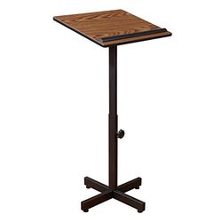 Oklahoma Sound 70-MO Portable Presentation Lectern, 20 inch Length x 18-1/4 inch Width x 48-1/2 inch Height, Medium Oak