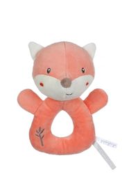 GIPSY TOYS – PELUCHE - HOCHET RENARD – GAMME « BAMBOO » - 14 CM S/CARTE – ORANGE ET BLANC – 1ER AGE