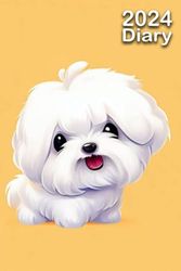 2024 Diary: Coton De Tulear | A5 Week to View Dated from Jan 2024 to Dec 2024 | Weekly Planner Agenda Personal Organiser