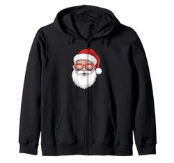 Occhiali da Sole retrò Babbo Natale Natale Uomo Donna Bambini Felpa con Cappuccio