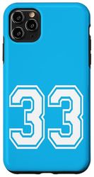 Numero 33 stile sportivo in bianco Custodia per iPhone 11 Pro Max