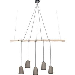 KARE Design - Candeeiro de teto, transparente, 5 Schirme, cinzento, 5 guarda-chuva