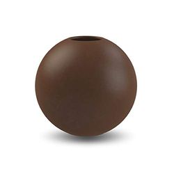 Cooee Design Ball Jarrón de cerámica, 10 cm, café