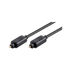 Goobay 50565 Cavo a Fibra Ottica, Nero, 5mm Diametro, 2m Lunghezza del Cavo