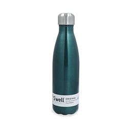 S'well Borraccia originale in zaffiro verde, 500 ml, per bevande isolate sotto vuoto mantiene le bevande fredde e calde, in acciaio inox senza BPA per l'idratazione in viaggio