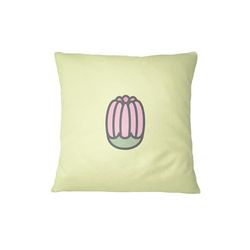 Bona Basics, Funda de cojín Decorativa,Decoración del hogar, para sofá, cafetería, Tamaño: 45X45 cm, Color: Amarillo Claro