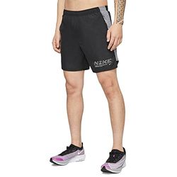 Nike Challenger 7In Pantaloncini Sportivi, Nero (Black/Reflective Silv), L Uomo