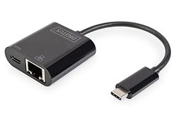 DIGITUS DN-3027 USB Type-C Adaptador Gigabit Ethernet con Soporte Power Delivery