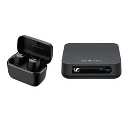 Sennheiser Auricolari CX Plus True Wireless-Cuffie In-Ear Bluetooth per musica e chiamate & BT T100 Trasmettitore Audio Bluetooth, Nero
