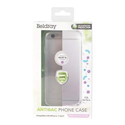 Beldray EE5971CDUSTKEU7 Anti-Bac iPhone Phone Case, Antibacterial Plastic, Compatible with iPhone 6/7/8, Reduces Bacterial Growth, Kills Up To 99.97% of Bacteria, Clear