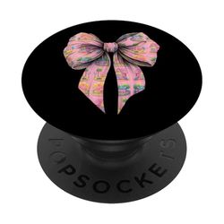 Coquette Bow, maestra de guardería, jardín de infantes, madre de prekínder, rosa PopSockets PopGrip Adhesivo