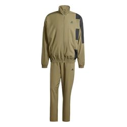 adidas Sportswear Colorblock Track Suit Tuta, Olive Strata/Black, XL Men's