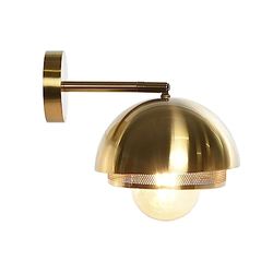DKD Home Decor Lámpara de Pared Dorado Metal Hierro 50 W Moderno 220 V 20 x 24 x 16 cm
