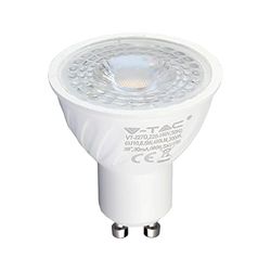V-TAC Lampadina LED con Attacco GU10, 6,5W (Equivalenti a 60W), 480 Lumen, Luce Bianca Calda 3000K - Massima Efficienza e Risparmio Energetico