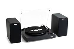 JAM Casse Altoparlanti Bluetooth + Spun Out Turntable, Giradischi Vinile Bluetooth, Impianto Stereo con Trasmissione a Cinghie