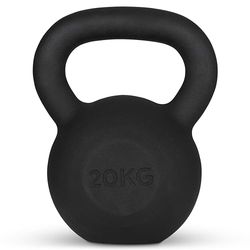 Athlyt Gietijzeren Kettlebell, 20kg, Zwart