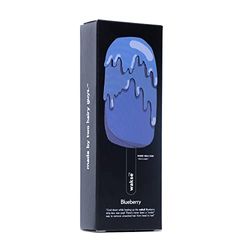 Wakse Blueberry Hard Wax Pop - Luxurious Hard Wax Popsicle for Face & Body - Blueberry Scented, Vegan - Blue, 100 grams