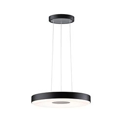 Paulmann 79517 LED Pendellampa Puric Pane 400 mm 1 200 lm/1 400 lm 22 W Höj- och sänkbar 3-stegsdimmer Svart/grå Plast, metall 2700 K Dimbar