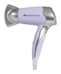 Melchioni Family | Sèche-Cheveux de Voyage HANDY STYLE, Poignée Pliante, Sèche-Cheveux de Voyage avec 2 Températures, Compact et Puissant, Double Alimentation pour Voyage dans le Monde entier