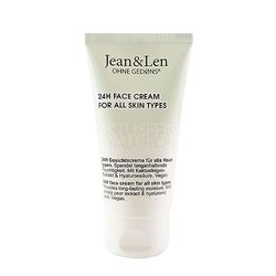 Jean & Len Crème hydratante pour le visage Figue de Barbarie & Hyaluron, réduit les ridules de sécheresse, pour tous les types de peau, sans parabènes & silicones, végétalien, 50 ml