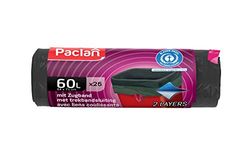 Paclan Sacchi a nastro, 25 x 60 l, con angelo blu, verde/grigio (confezione da 1)