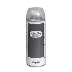 Rayher 34371572 Peinture effet craie « Chalky Finish » aérosol, gris anthracite ultra mat, 1 pce., 400ml, sol. aqueuse, surfaces multiples, arts créatifs, meubles, vintage