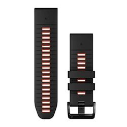 Garmin Epix 51-series 26mm QuickFit Black/Flame Red Silicone Band