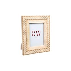 Romimex Witte fotolijst van mangohout MDF 2 x 18 x 13 cm