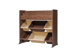 Iris Ohyama, Armario de 3 Niveles/Librería Infantil/Estanterías Infantiles Juguete/Armario Infantil, Diseño y Modular, Casa, Sala de Juegos - Kids Toy Rack - ETHR-26 - Roble